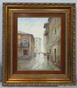 Art: VISTA DE CALLE. AYLLON (SEGOVIA). JOSE SUAREZ GOMEZ (SEVILLA,1935)